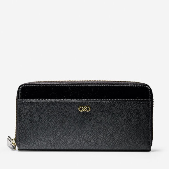 Cole Haan Camlin Large Leather Wallet, Black NWT - Picture 1 of 8